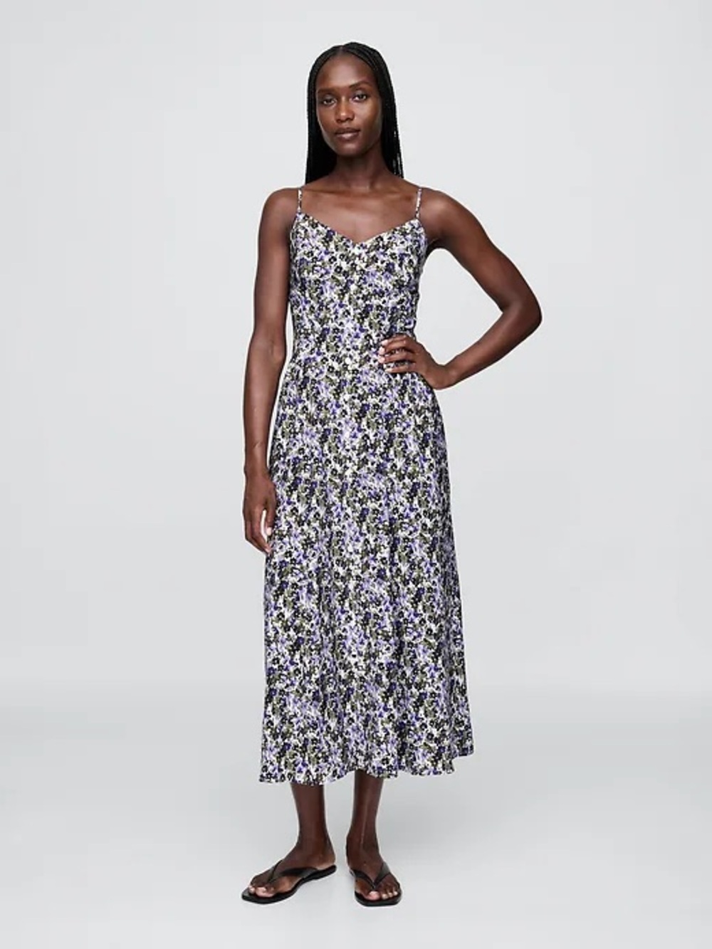 GAP Floral V-Neck Maxi Dress size Large NWT